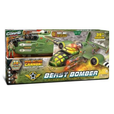 Комплект военен самолет с фигурка, The Corps Universe, Lanard Toys, Beast Bomber