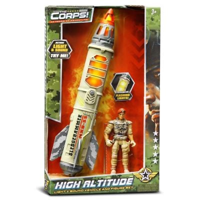 Ракета и фигурка, Lanard Toys, The Corps Universe, Sledgehammer NX-33
