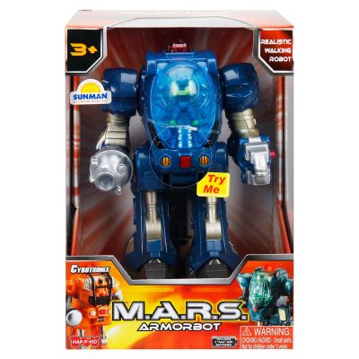 Брониран робот със светлини и звуци, Happy Kid, M.A.R.S. 18 см, Син