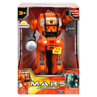 Брониран робот със светлини и звуци, Happy Kid, M.A.R.S. 18 см, Оранжев