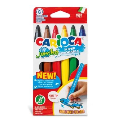 S00040568_001w 8003511405687 Комплект 6 миещи се маркера, Carioca, Jumbo