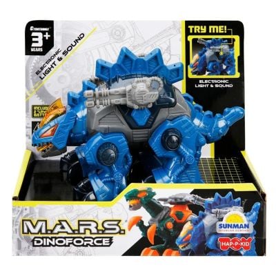 Динозавър със светлини и звуци, Happy Kid, M.A.R.S. 14 см, Син
