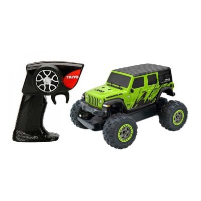Офроуд количка с дистанционно управление, Taiyo, Jeep Wrangler Sahara Unlimited, Зелена, 1:22