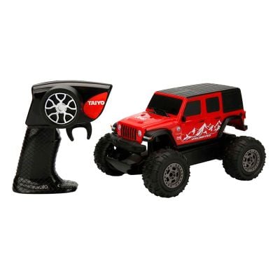 Офроуд количка с дистанционно управление, Taiyo, Jeep Wrangler Rubicon, Червена, 1:22
