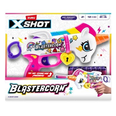 Играчка оръжие с 16 дунапренени стрелички, X-Shot, Blastercorn