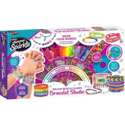 Комплект за създаване на гривни, Cra-Z-Art, Deluxe Bead Charm, Bracelet Studio, 950 части