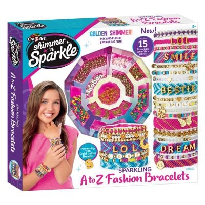 Комплект за създаване на гривни, Cra-Z-Art, Sparkling A to Z Fashion Bracelets