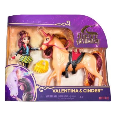 Комплект еднорог Cinder и кукла Valentina, Unicorn Academy, 20149008