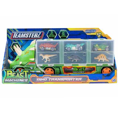 Транспортьор Дино с колички и фигурки, Teamsterz Beast Machines