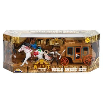 Комплект за игра, Каубой с карета и коне, Wild West Hero