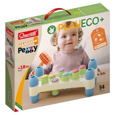 Бебешка играчка, Quercetti, Hammer Peggy, Play Eco, 34 части