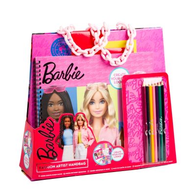 Комплект за рисуване в дамска чантичка, Barbie, Fashion Artist
