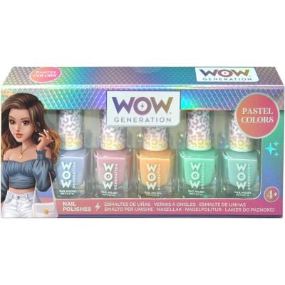 Комплект от 5 лака за нокти в пастелни цветове, Wow Generation, 6 мл