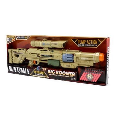 Пушка Big Boomer с мерник и 16 гъбени стрелички, Huntsman, Lanard Toys
