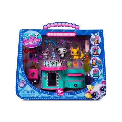 Комплект за игра с 3 фигурки, Littlest Pet Shop, Spin & Style Boutique