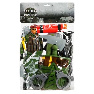 Комплект за игра, войник с аксесоари, Hero Combat, 31.5 см