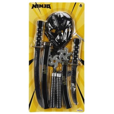 Комплект маска, меч и аксесоари, Ninja, 8 части