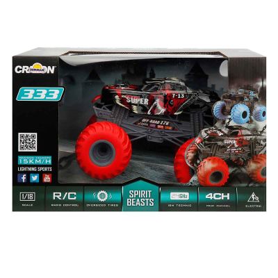 Кола с дистанционно управление, Crazon, Spirit Beasts Beetle, Черен, 1:18