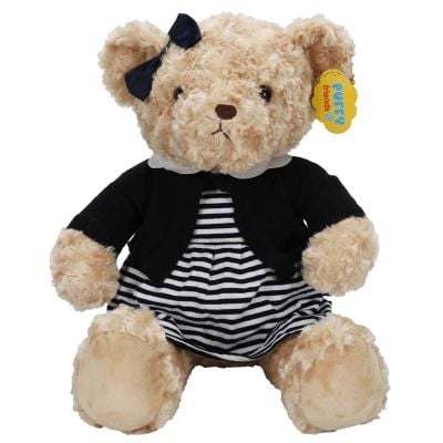 Плюшено мече в рокля, Puffy Friends, 37 см