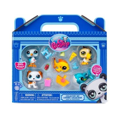 Комплект за игра с 5 животинчета и аксесоари, Littlest Pet Shop, Beach Besties