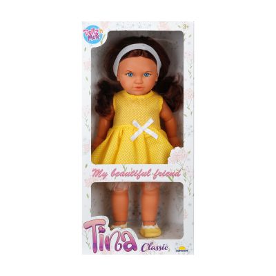 Кукла Тина в парти тоалет, Dollz And More, С жълта рокля, 45см