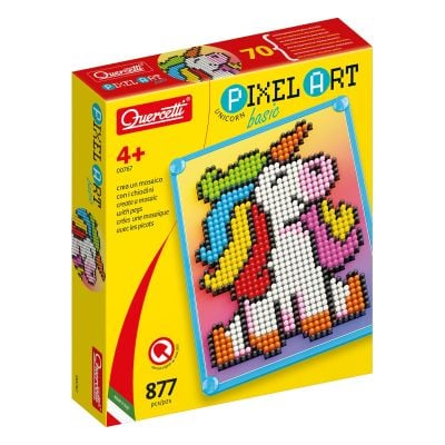 Творчески комплект, Quercetti, Pixelart Basic Unicorn, 877 части
