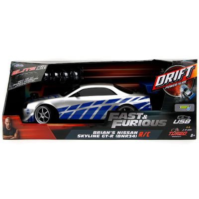Количка с дистанционно, Jada, Fast And Furious, Nissan Skyline, 1:10