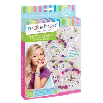 Комплект гривни с букви Make it Real