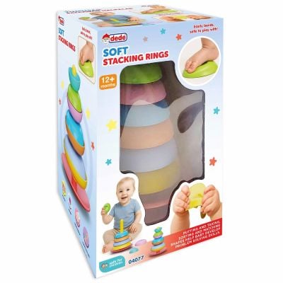Играчка за сортиране и подреждане, Dede, Кула от меки чаши, 9 части