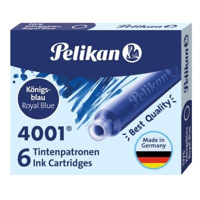 Комплект 6 мини пълнителя с мастило, Herlitz, 4001 TP6, Мастило Кралско Синьо