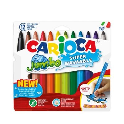 T00040565_001w 8003511405656 Комплект 12 миещи се маркера, Carioca, Jumbo