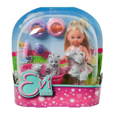 Комплект за игра с кукла Evi Love и домашни любимци