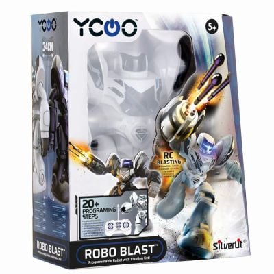 Интерактивен робот, Silverlit, Ycoo, Robo Blast, Бял