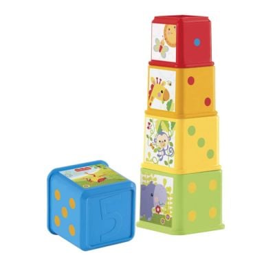 T000CDC52_001w 887961037807 Комплект кубчета за подреждане, Fisher Price, Кула