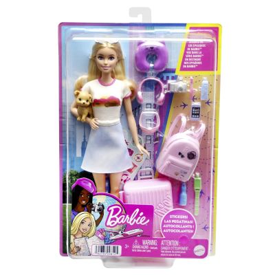 Кукла Barbie и аксесоари, комплект за пътуване, HJY18