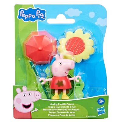 Комплект фигурка с чадър, Peppa Pig, Muddy Friends, Peppa, G1348