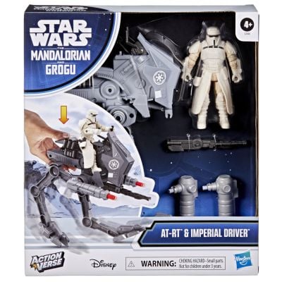 Фигурка с превозно средство, Star Wars, ActionVerse AT-RT и Imperial Driver, G2840