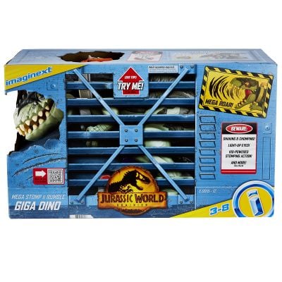 Комплект динозавър с фигура, Imaginext Jurassic World, Mega Stomp и Rumble Giga Dino, GWT22