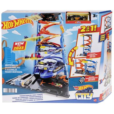 Комплект за игра 2 в 1, Състезателна кула с включена количка, Hot Wheels