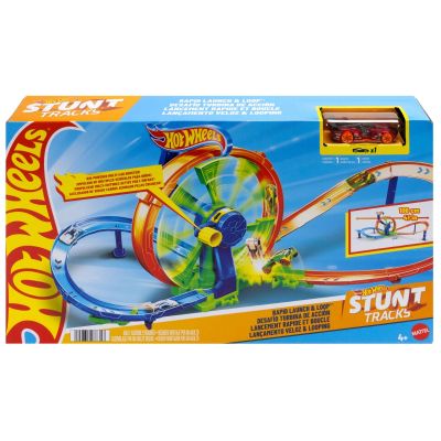 Комплект за игра Hot Wheels, Rapid Launch and Loop, Stunt Tracks, JBX65