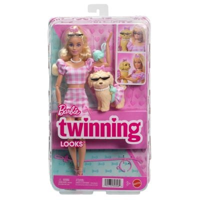 Кукла с кученце и розови дрехи, Barbie, Twinning Looks, JFP36