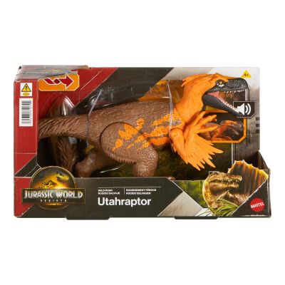 Подвижна фигурка, Jurassic World Rebirth, Wild Roar, Utahraptor, JGC80