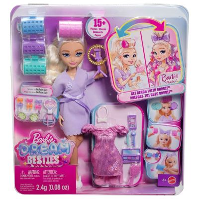 Комплект за игра с кукла Barbie Malibu, Dream Besties, Get Ready with Me, JGG38