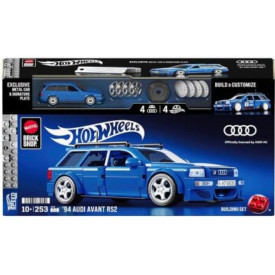 Строителен комплект и метална кола, Brick Shop, Hot Wheels, 94 Audi Avant RS2, JGR28