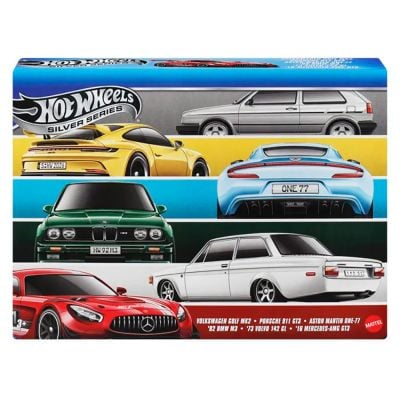 Комплект 6 коли, Hot Wheels, Silver Series, Euro Style, JLB25