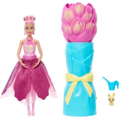 Кукла с аксесоари изненада Barbie, Petal Pop, Розова, JMF57