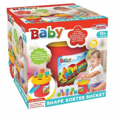 Играчка за сортиране, Dede, Кофичка с аксесоари, 14 части