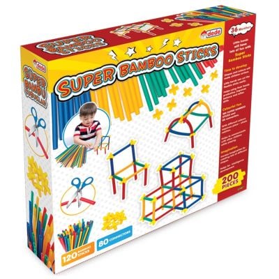 Комплект за игра с пръчки, Dede, Super Bamboo Sticks, 200 части