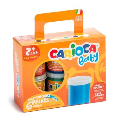 T03000032_001w 8003511000325 Комплект 6 акварелни кутии, Carioca, Baby Finger Paint, 80 мл