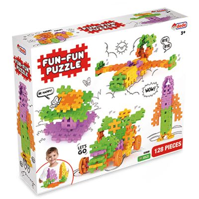 Строителен комплект, Dede, Fun-Fun Puzzle, 128 части